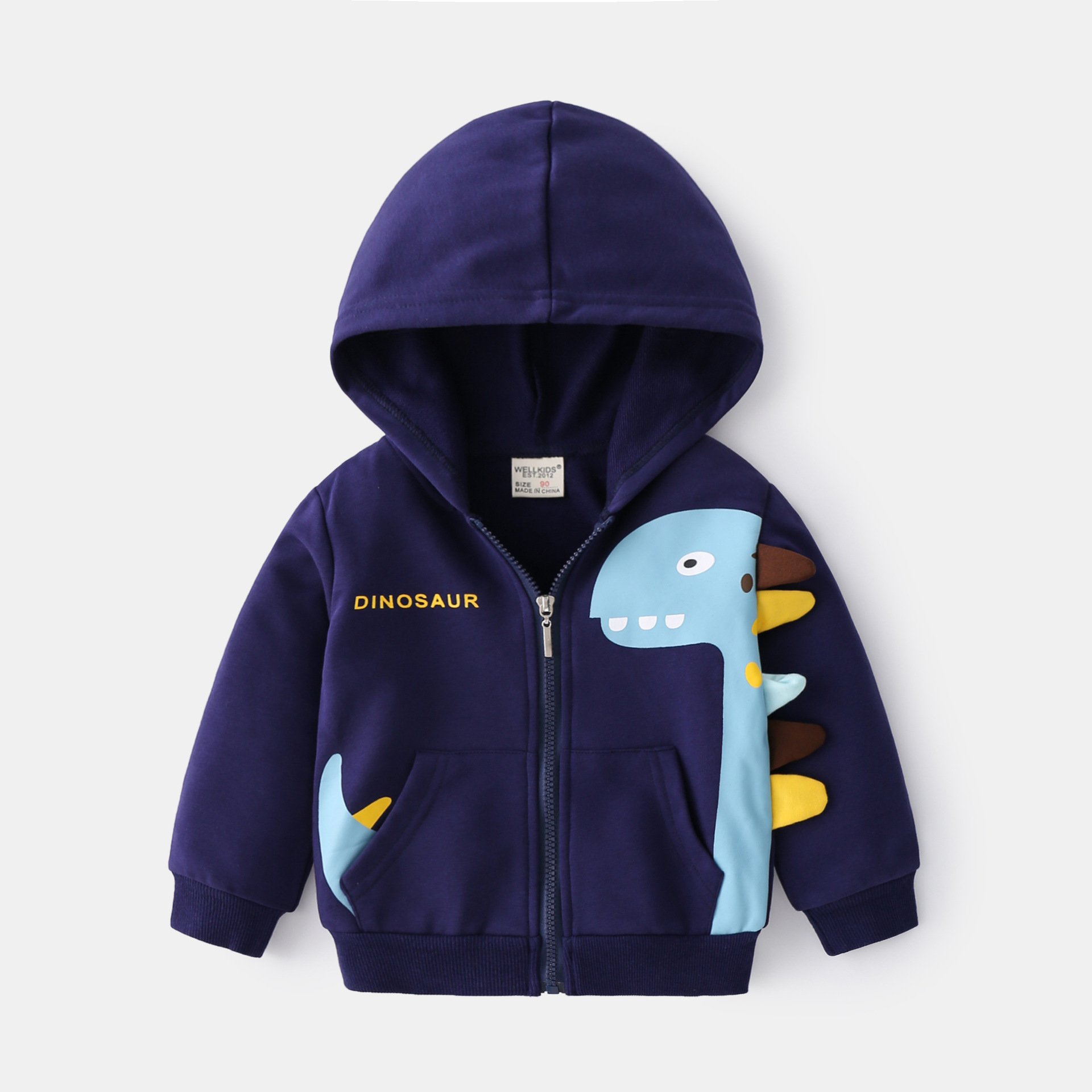 New cartoon dinosaur boys hooded jacket