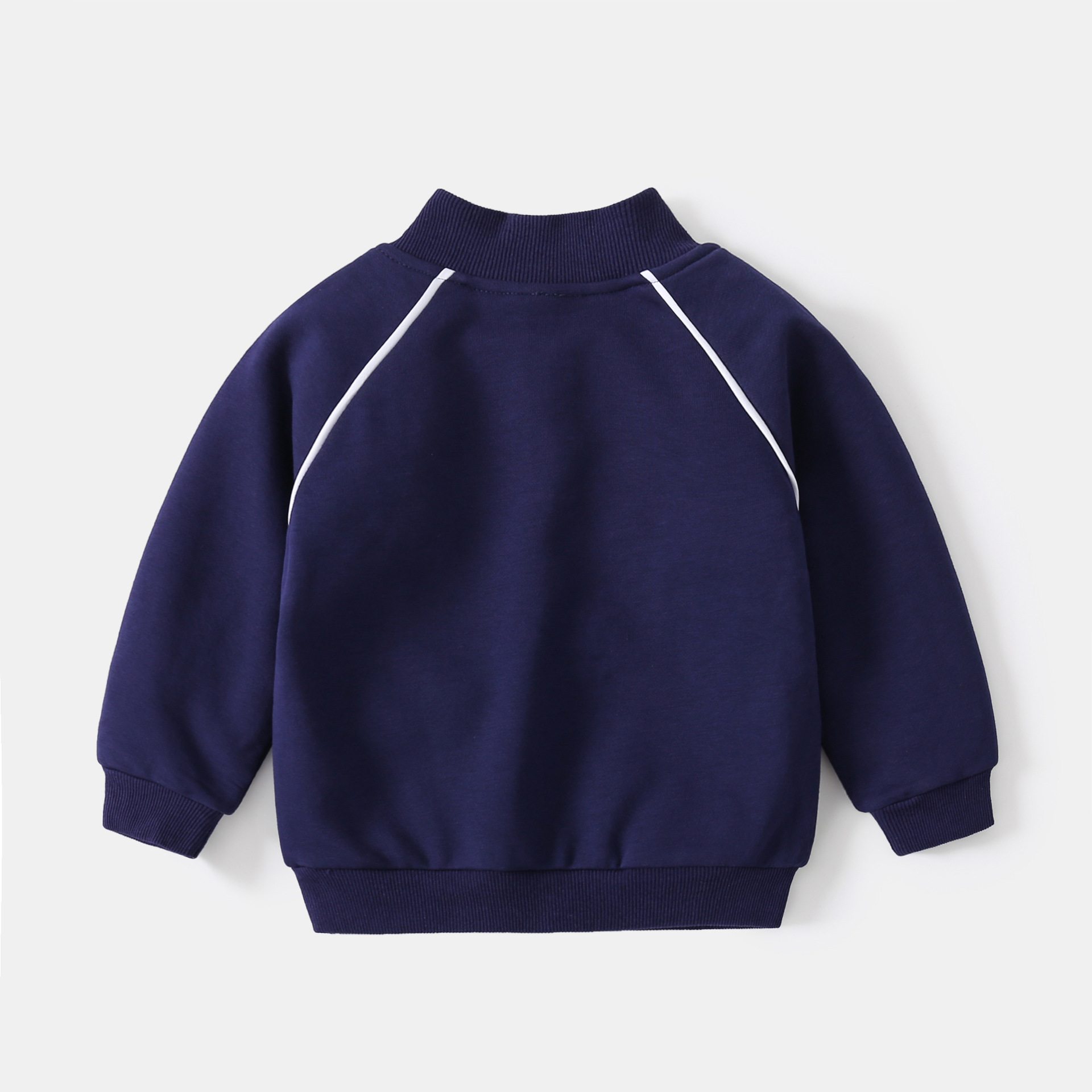 Stand collar half-zip long-sleeved sweatshirt