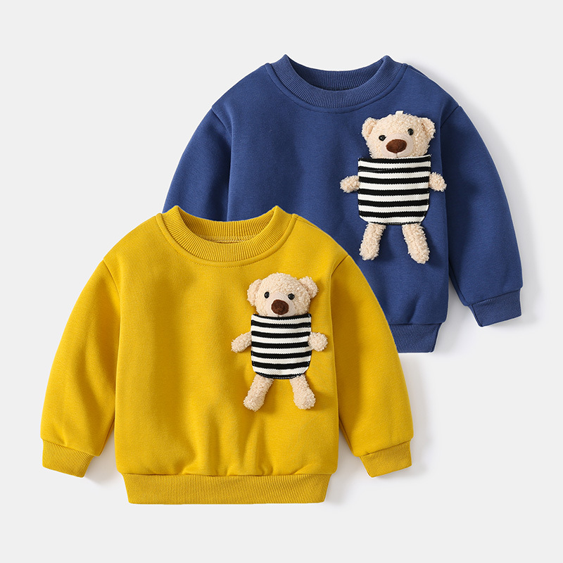 Cubic bear round neck long sleeve sweatshirt