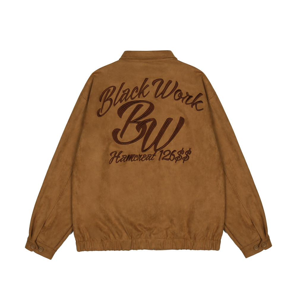 Letter embroidery coach jacket tops for men