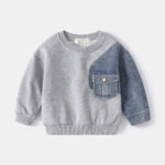 Spring boys’ denim spell sleeve sweater