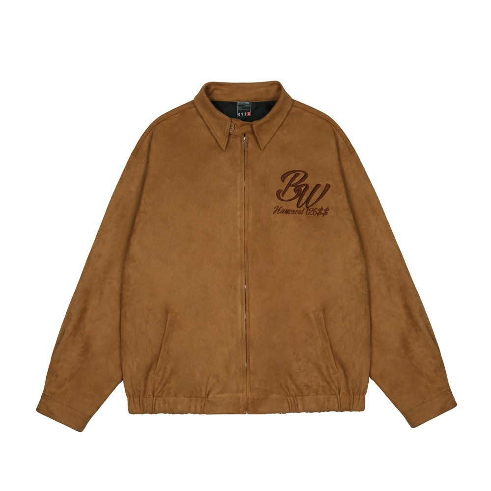 Letter embroidery coach jacket tops for men