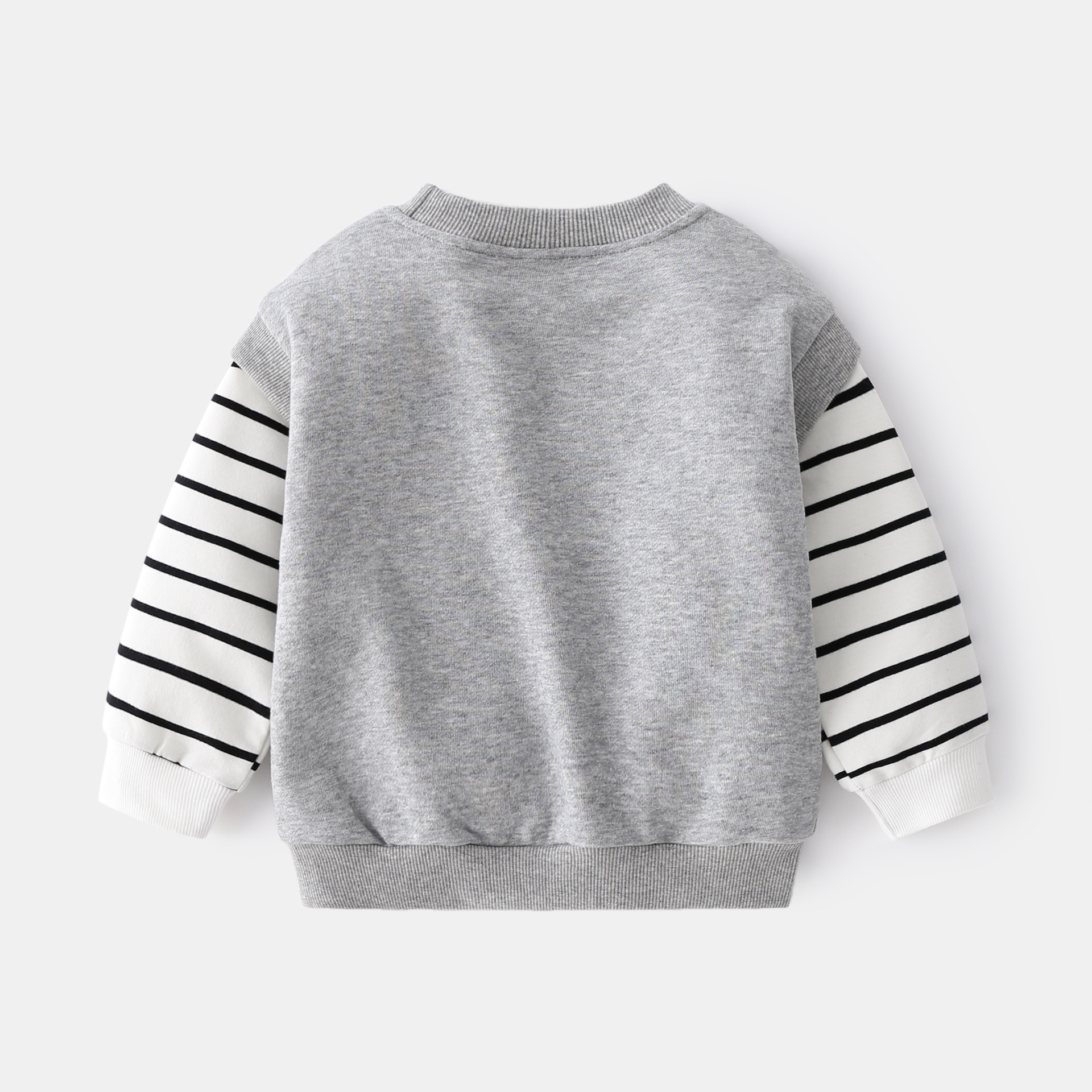 Striped boys’ letter print sweatshirt