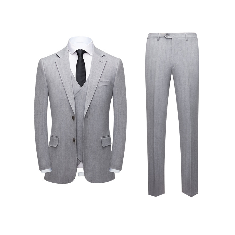 New men’s suit suit Korean version of light gray casual suit