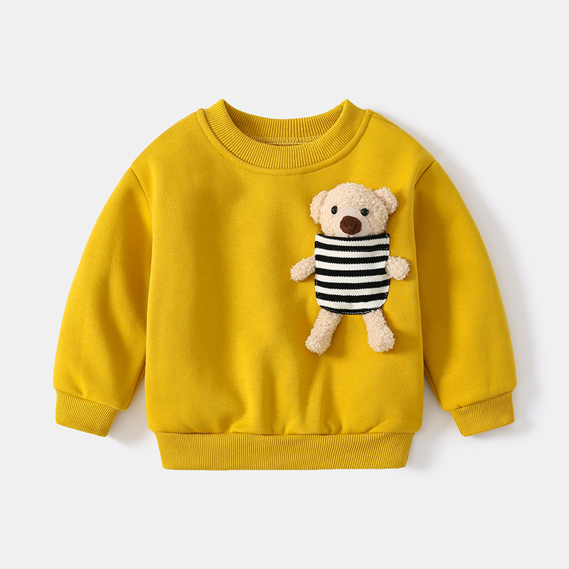 Cubic bear round neck long sleeve sweatshirt