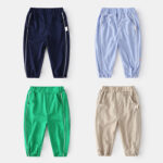 Thin section breathable small and medium children sports casual pants