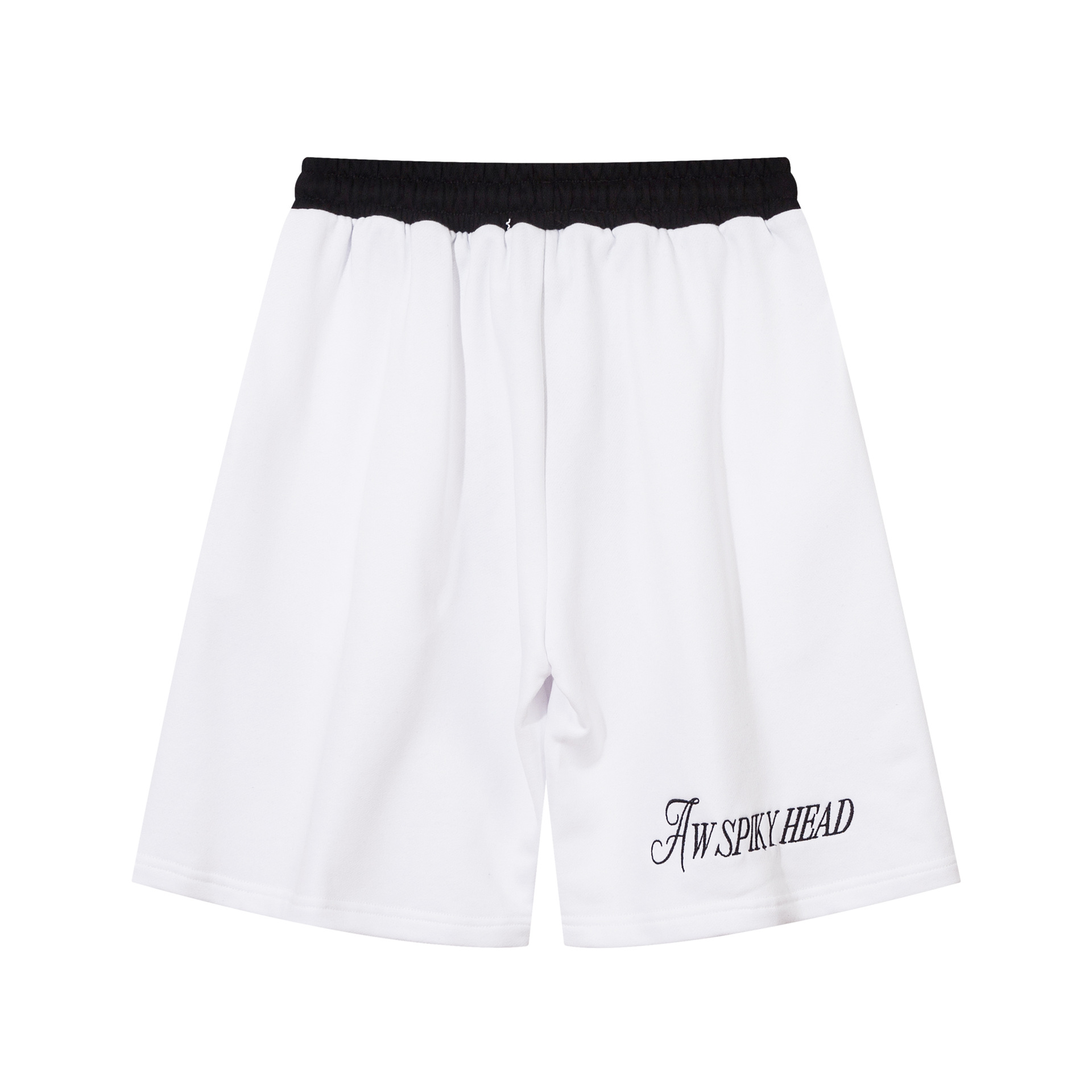 Embroidered monogrammed elasticated waist casual loose-fitting sports shorts