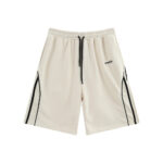 Cotton breathable side striped sports shorts