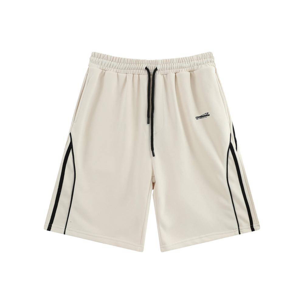 Cotton breathable side striped sports shorts