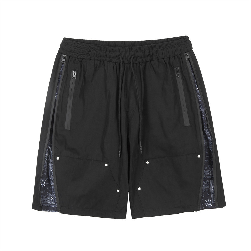 Functional style work shorts with zip patchwork pockets Sport