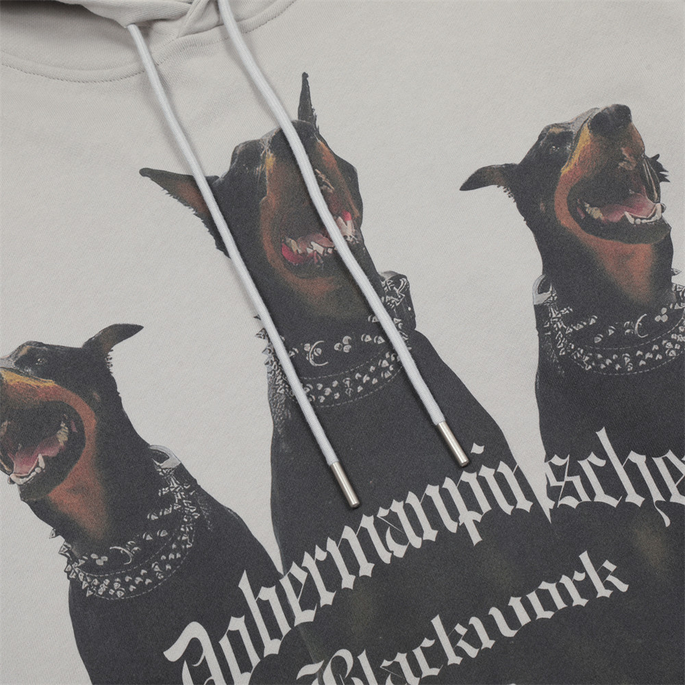 Hip-hop loose houndstooth print hooded sweatshirt