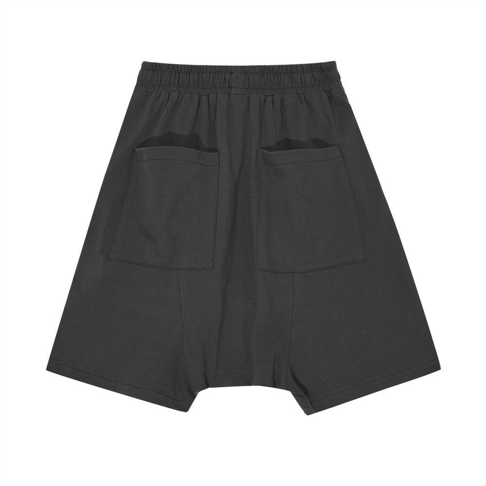 Multi-pocket work sports big crotch collar shorts