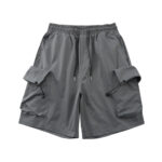 Solid color multi-pocket work shorts