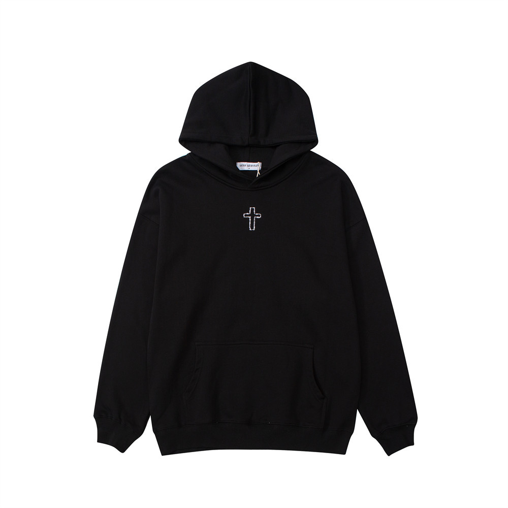 Men’s Slouchy Cross Embroidered Hooded Sweatshirt