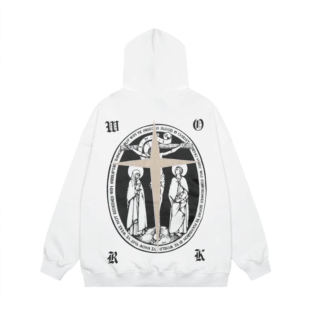 Vintage cross men’s hooded sweatshirt