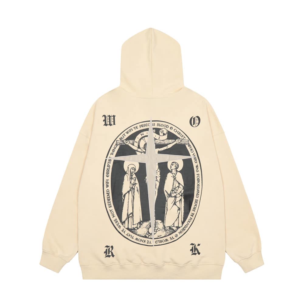 Vintage cross men’s hooded sweatshirt