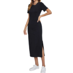 High Slit Loose T Shirt Dresses