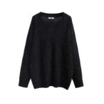 V-neck knitted sweater mid-length women’s sweater