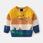 Abstract cartoon jacquard sweater