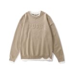 Letter Embossed Men’s Drop Shoulder Sweater