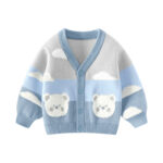 Girls Korean bunny blue jacket sweater