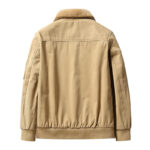 Lambswool vintage multi-pocket padded warm jacket