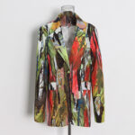 Abstract printed women’s jacket