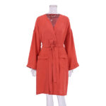 Long-sleeved nightgown cardigan double gauze pajamas