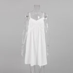 White cotton camisole nightgown