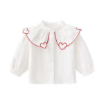 Love collar cotton shirt