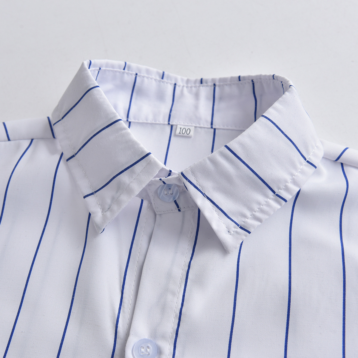 Boys’ striped short-sleeved shirt