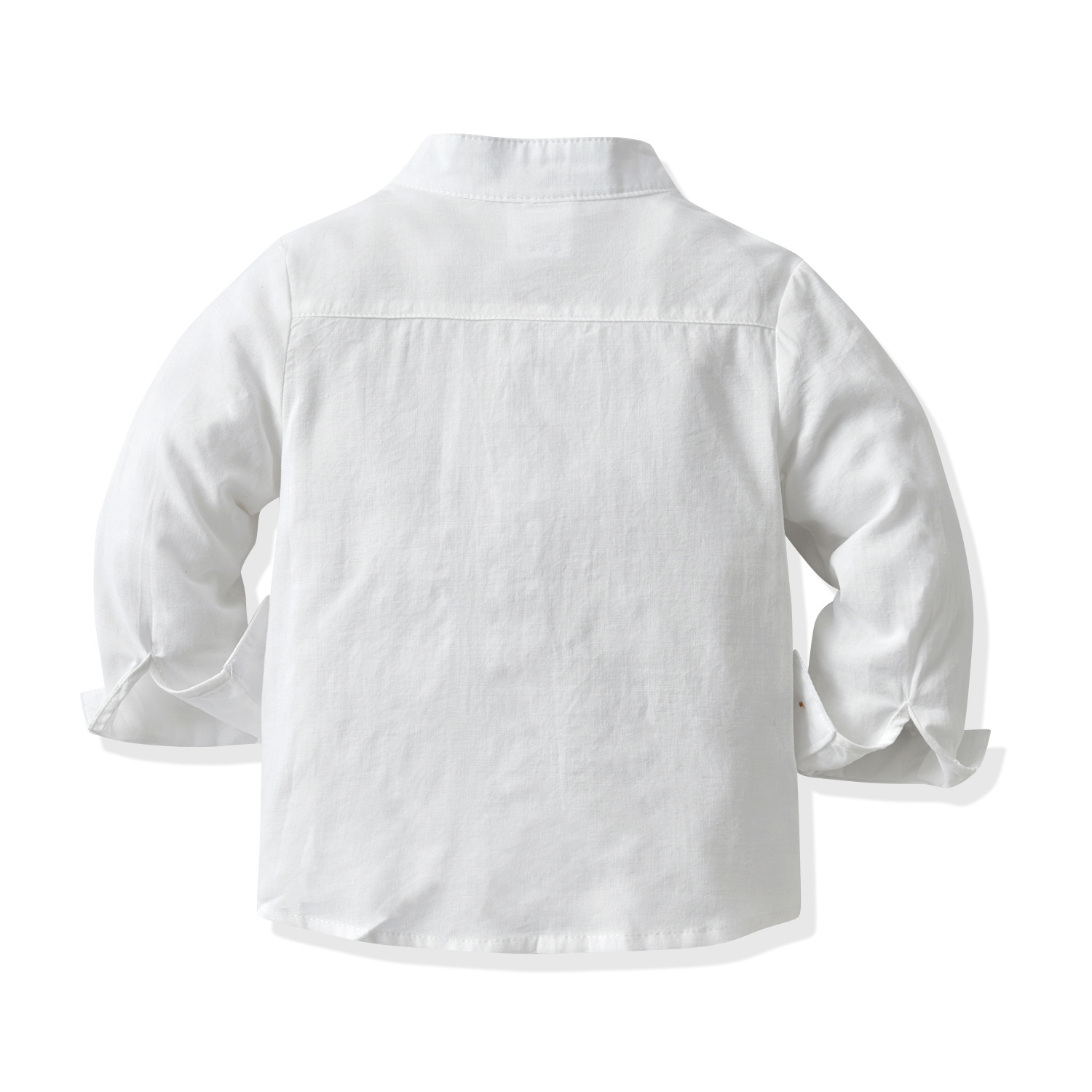 Boys’ plain white long-sleeved shirts