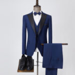 The new bump collar men’s suit suit Korean version of the suit three sets