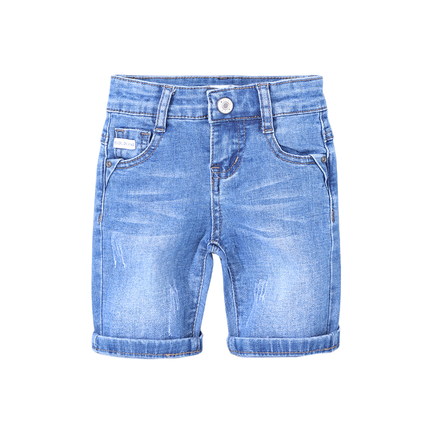 Pure quality stretch design children’s denim seven-point pants