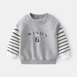 Striped boys’ letter print sweatshirt