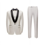 Autumn and winter new male white dress Korean version of the casual foreign trade suit three sets