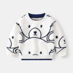 Monochrome cartoon bear sweatshirt