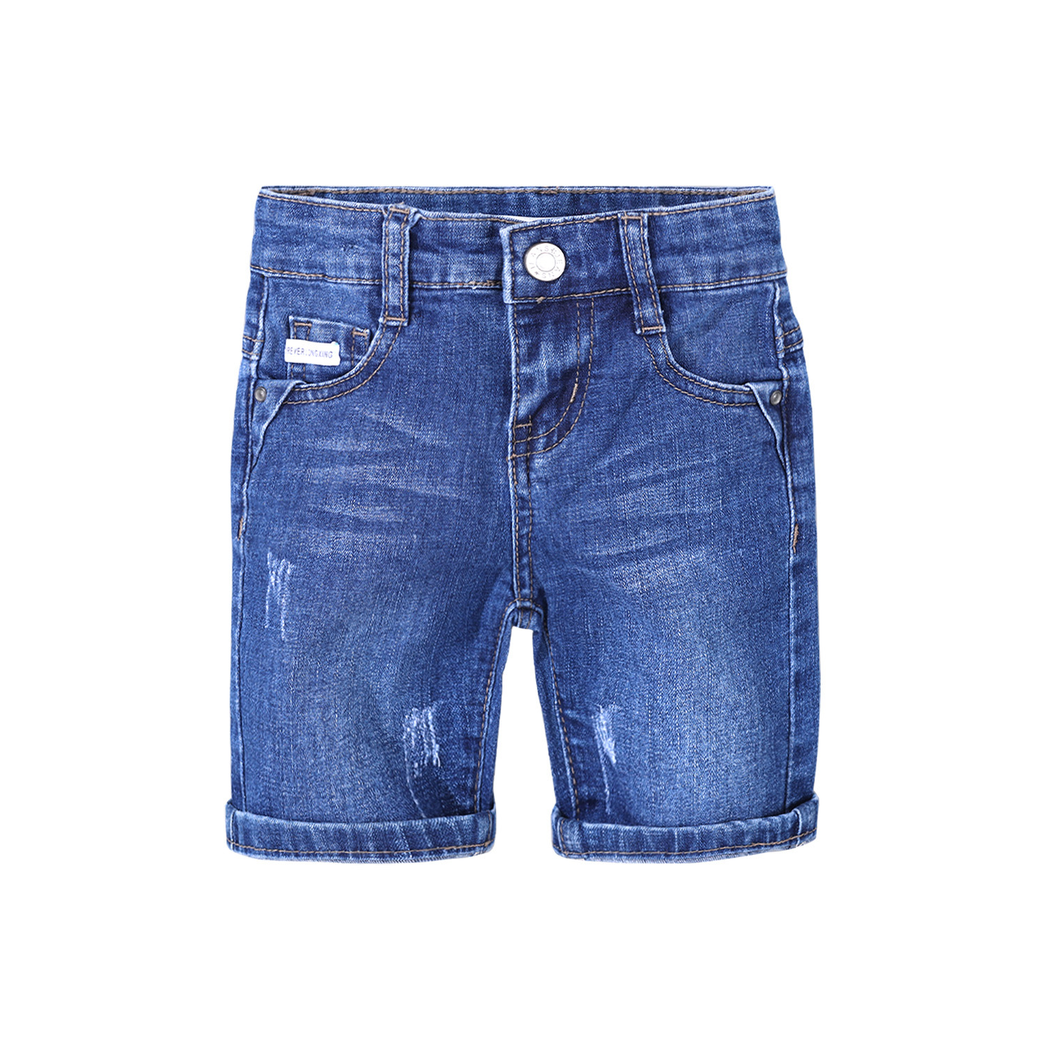 Pure quality stretch design children’s denim seven-point pants